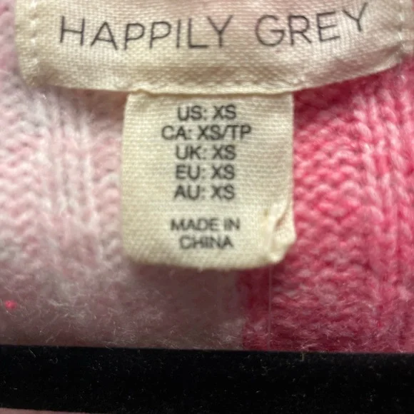 Pink and White Women's Sweater - Picture 2 of 2